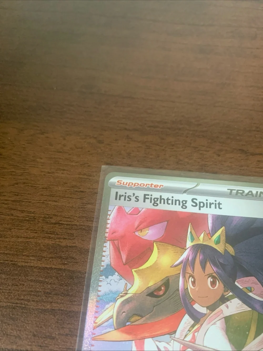 Iris's Fighting Spirit TCG Card - Pink and Purple Artwork
